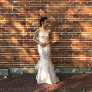 Satin Pink Prom Dress